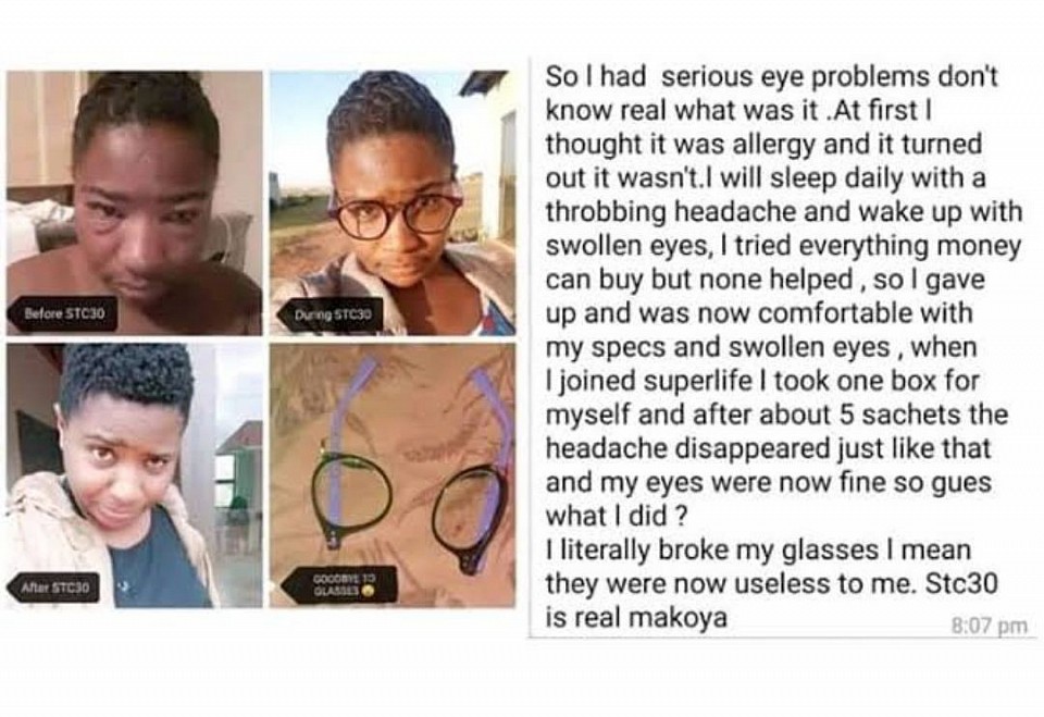 She used 5 sachets of Stc30 and in 5 days, look at what happened to her skin👆🤭👆🤭👆🤭👆👆👆